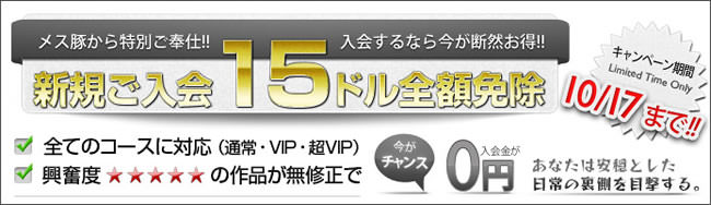 【メス豚】入会金全額免除