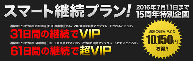 【カリビアンコム】１５周年特別企画 スマート継続プラン（7/11まで）